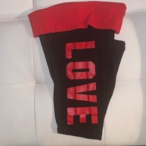 Victorias Secret PINK fold-over fitted ankle leggings